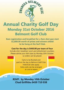 ANNUAL CHARITY GOLF DAY @ Belmont Golf Club